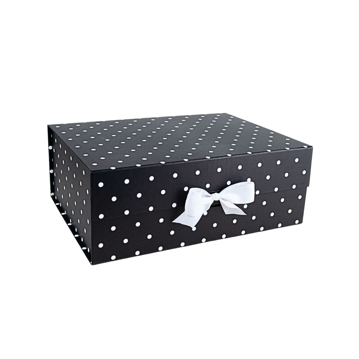 Gift Box Caja Para Regalos Polka Pintas Talla Xl Negro