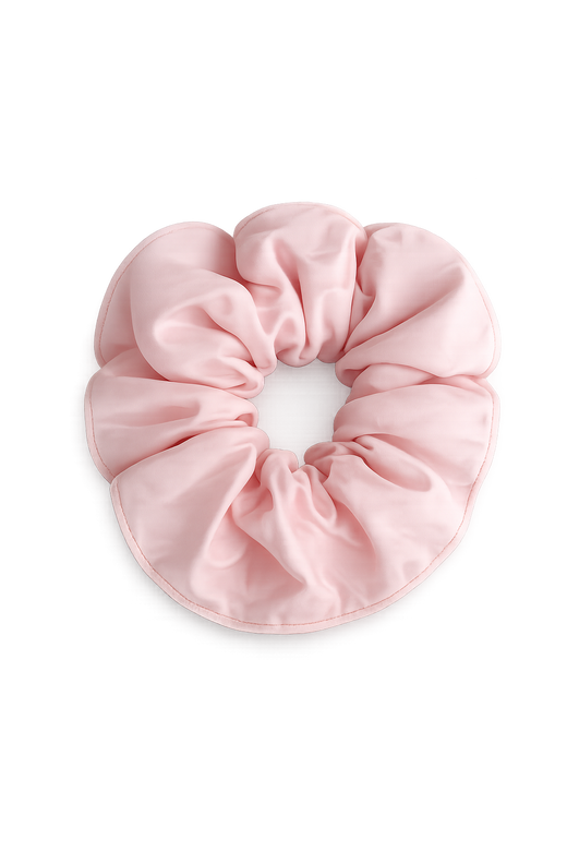 Scrunchie De Satén Rosa Pálido
