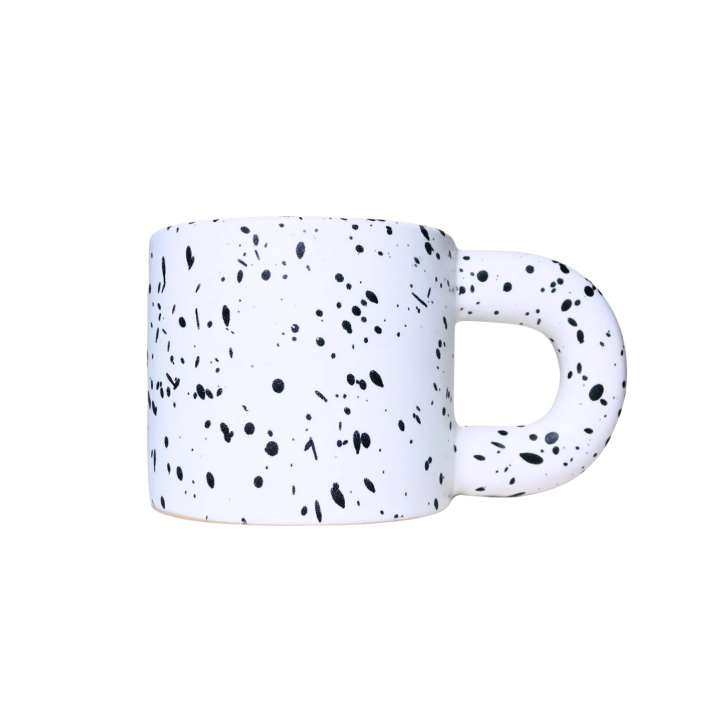 Taza de Cerámica Estilo Nórdico 300 ml Blanco Pintas