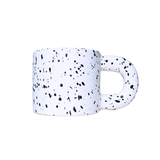Taza de Cerámica Estilo Nórdico 300 ml Blanco Pintas