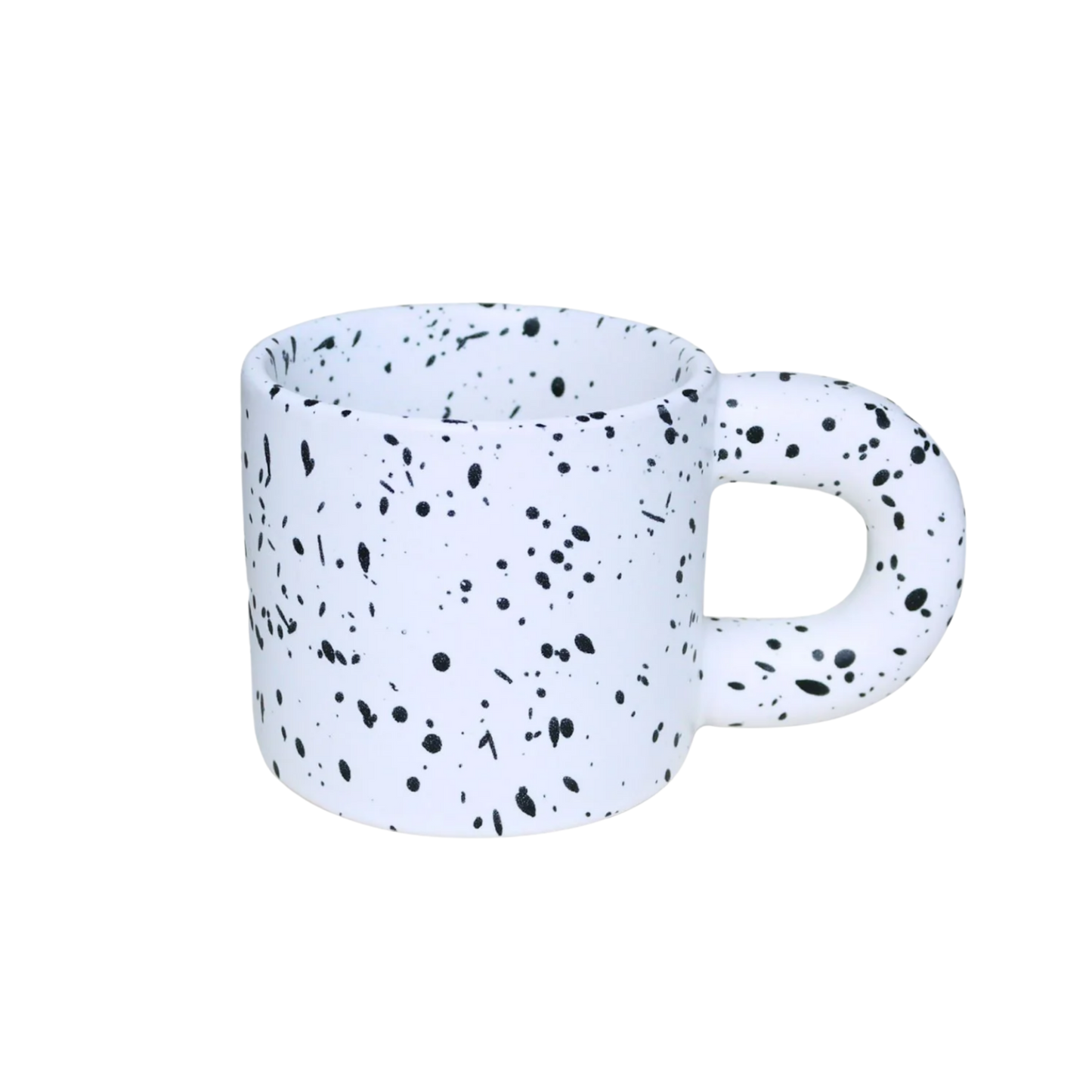 Taza de Cerámica Estilo Nórdico 300 ml Blanco Pintas