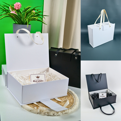 Caja Para Regalos con Asas L Blanco