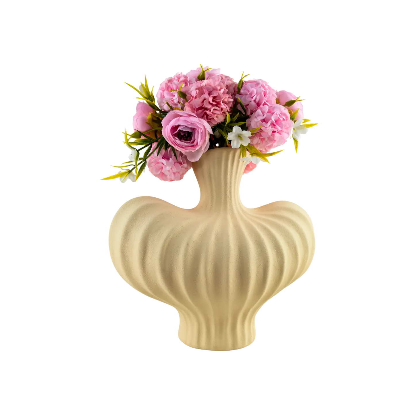 Florero Estatuilla Corazón de Porcelana Francesa Beige