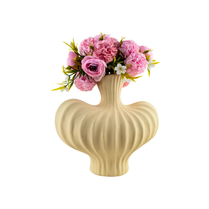 Florero Estatuilla Corazón de Porcelana Francesa Beige