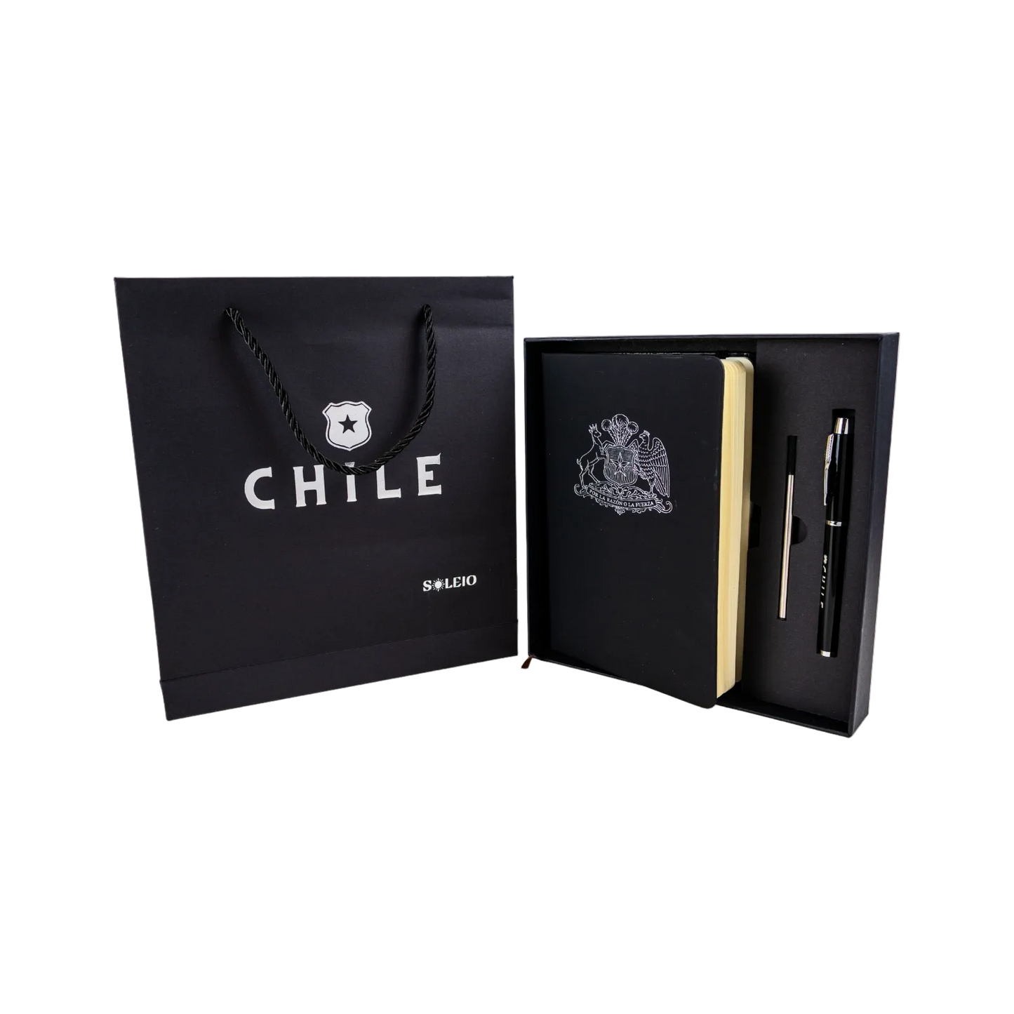 Agenda Eterna Escudo de Chile + Bolígrafo Premium