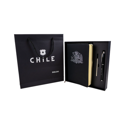 Agenda Eterna Escudo de Chile + Bolígrafo Premium