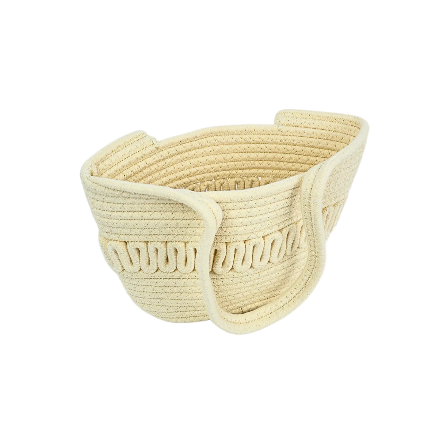 Bolso De Playero Casual Tejido Yute Algodón Beige Liso