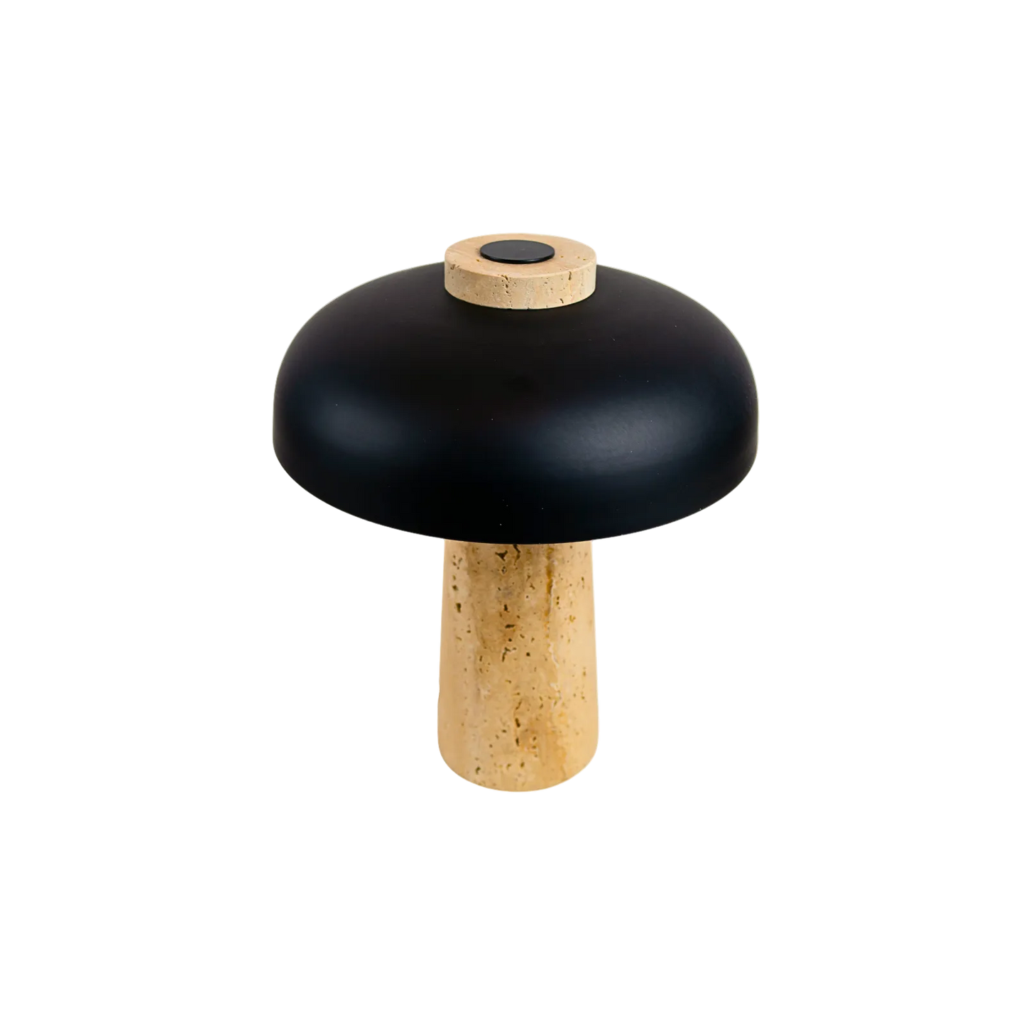 Lámpara LED de Piedra Travertino Elegante Diseño de Setas