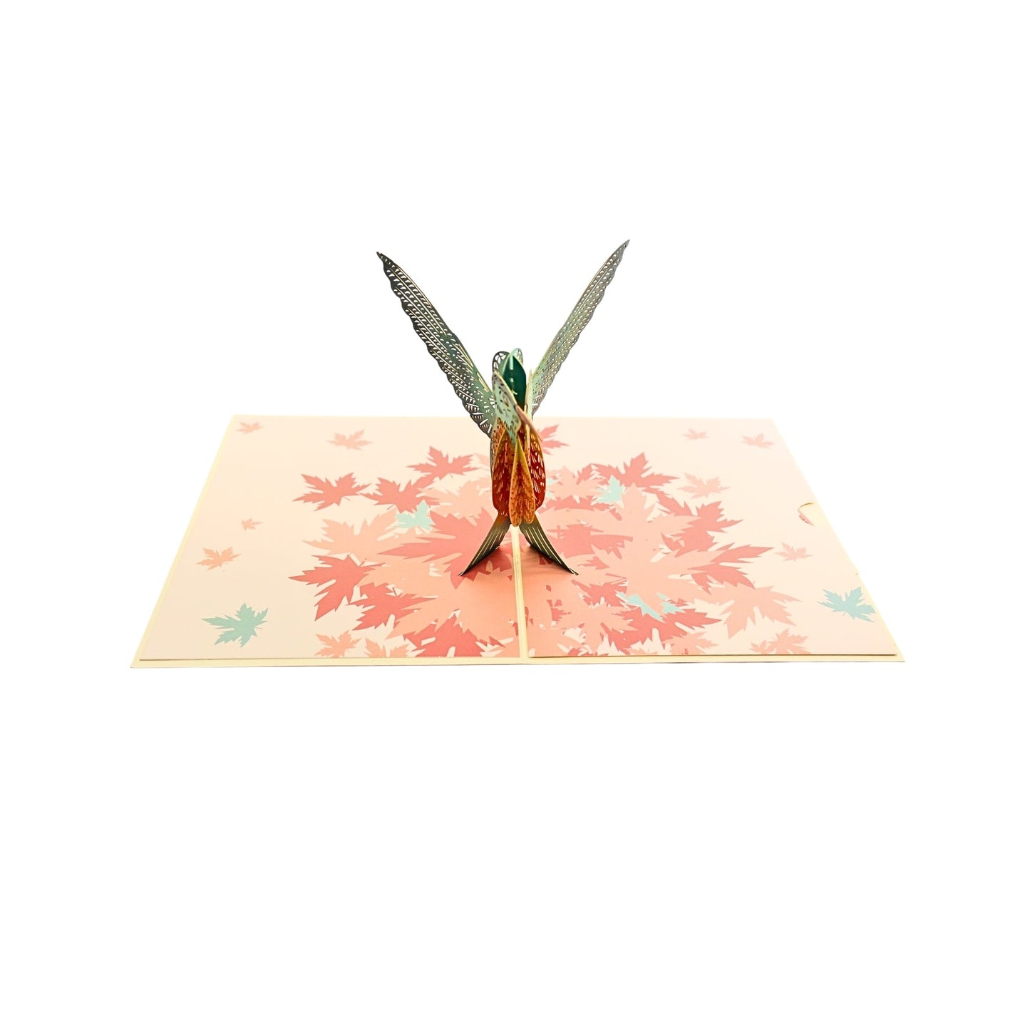 Tarjeta Felicitaciones Plegable Colibrí con Efecto 3D