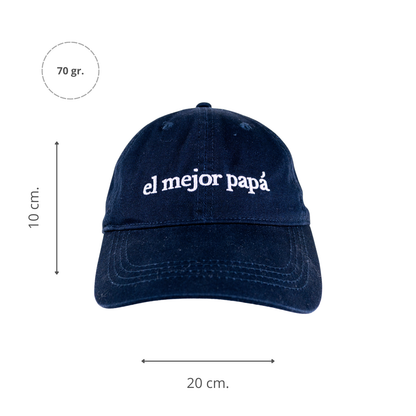 Jockey de Algodón con filtro UV Azul “El Mejor Papá”