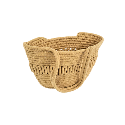 Bolso De Playero Casual Tejido Yute Algodón Marrón
