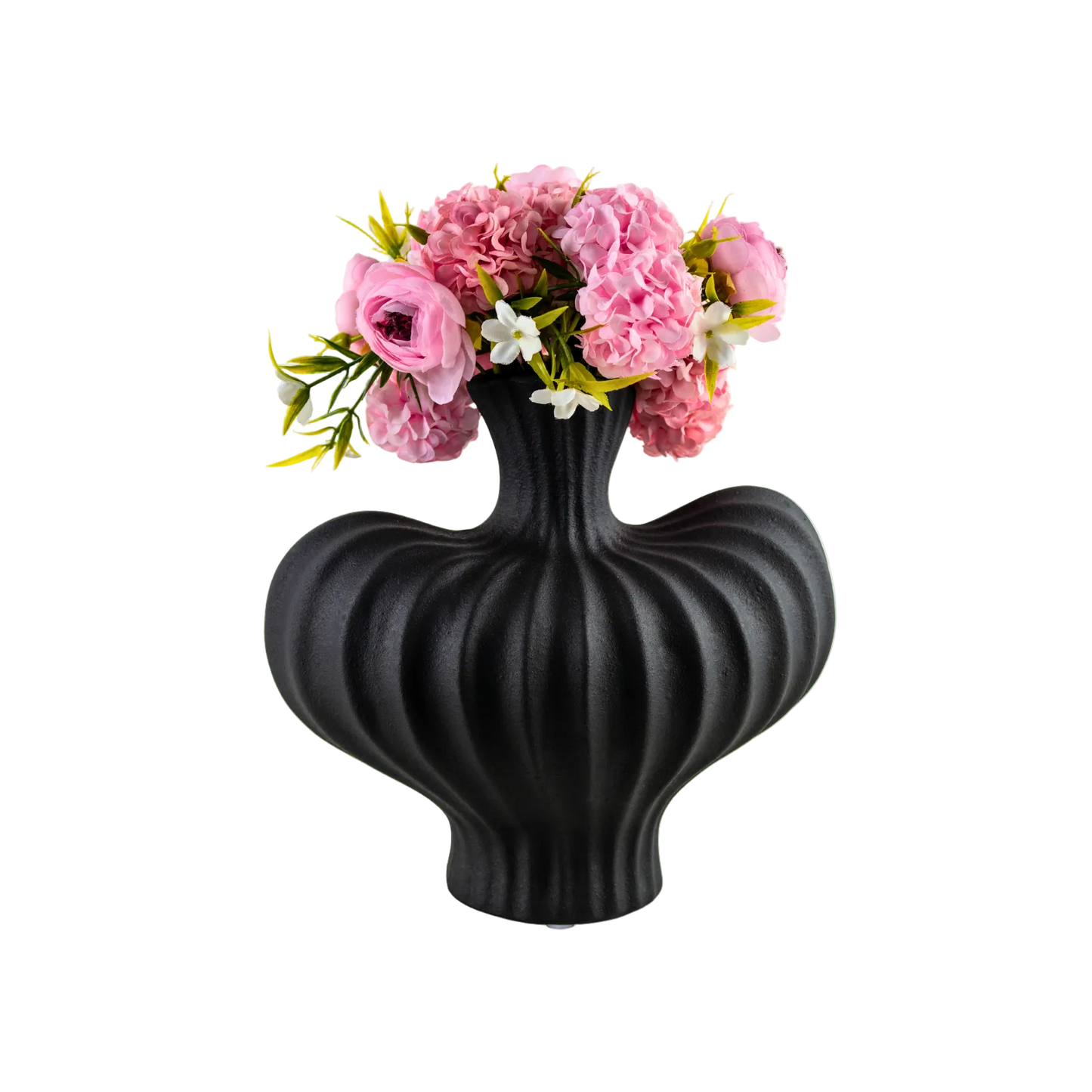 Florero Estatuilla Corazón de Porcelana Francesa Negro