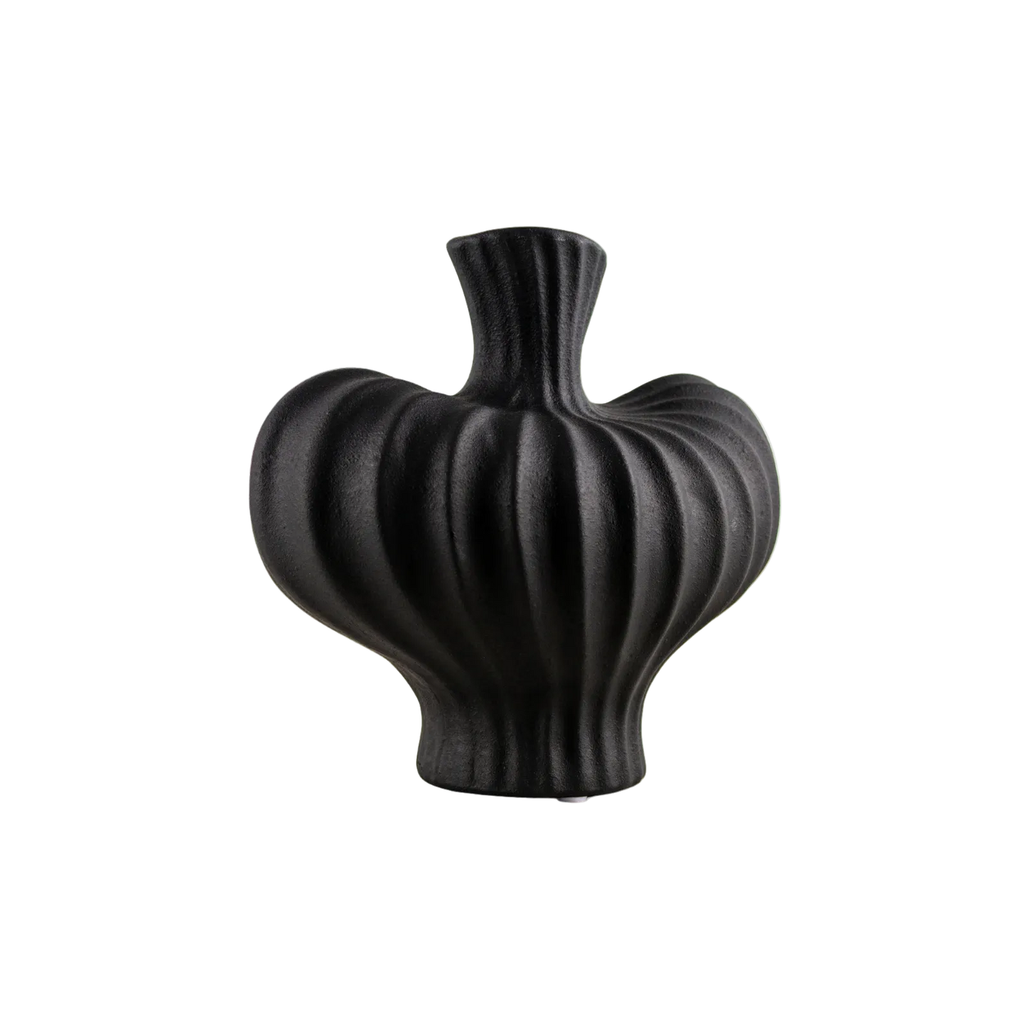 Florero Estatuilla Corazón de Porcelana Francesa Negro