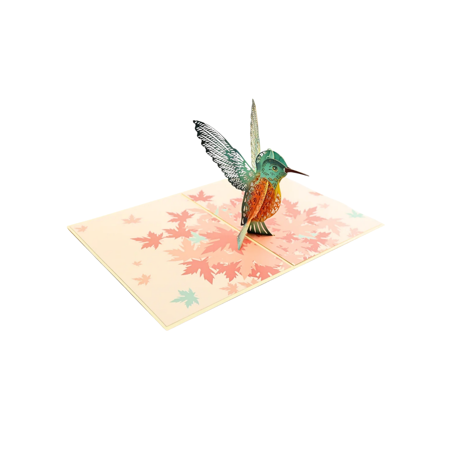 Tarjeta Felicitaciones Plegable Colibrí con Efecto 3D