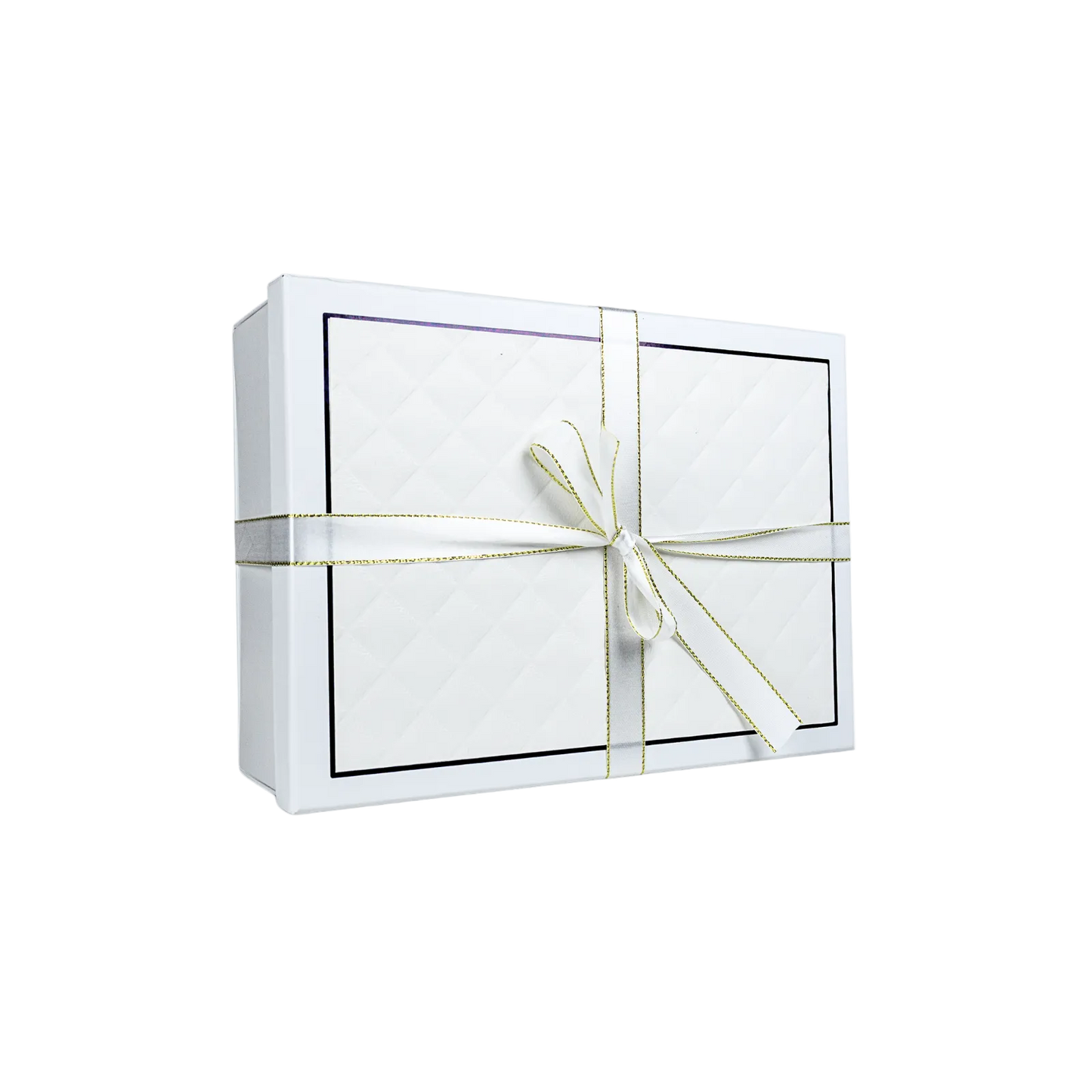 Caja Para Regalos Con Tapa Y Cinta L Blanco