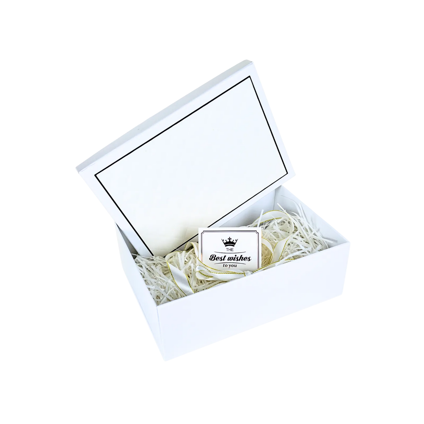 Caja Para Regalos Con Tapa Y Cinta L Blanco