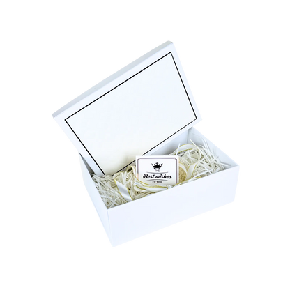 Caja Para Regalos Con Tapa Y Cinta L Blanco