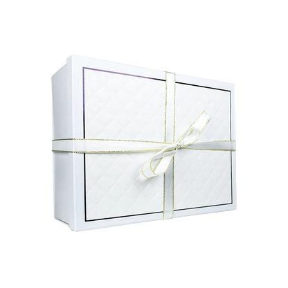 Caja Para Regalos Con Tapa Y Cinta XL Blanco