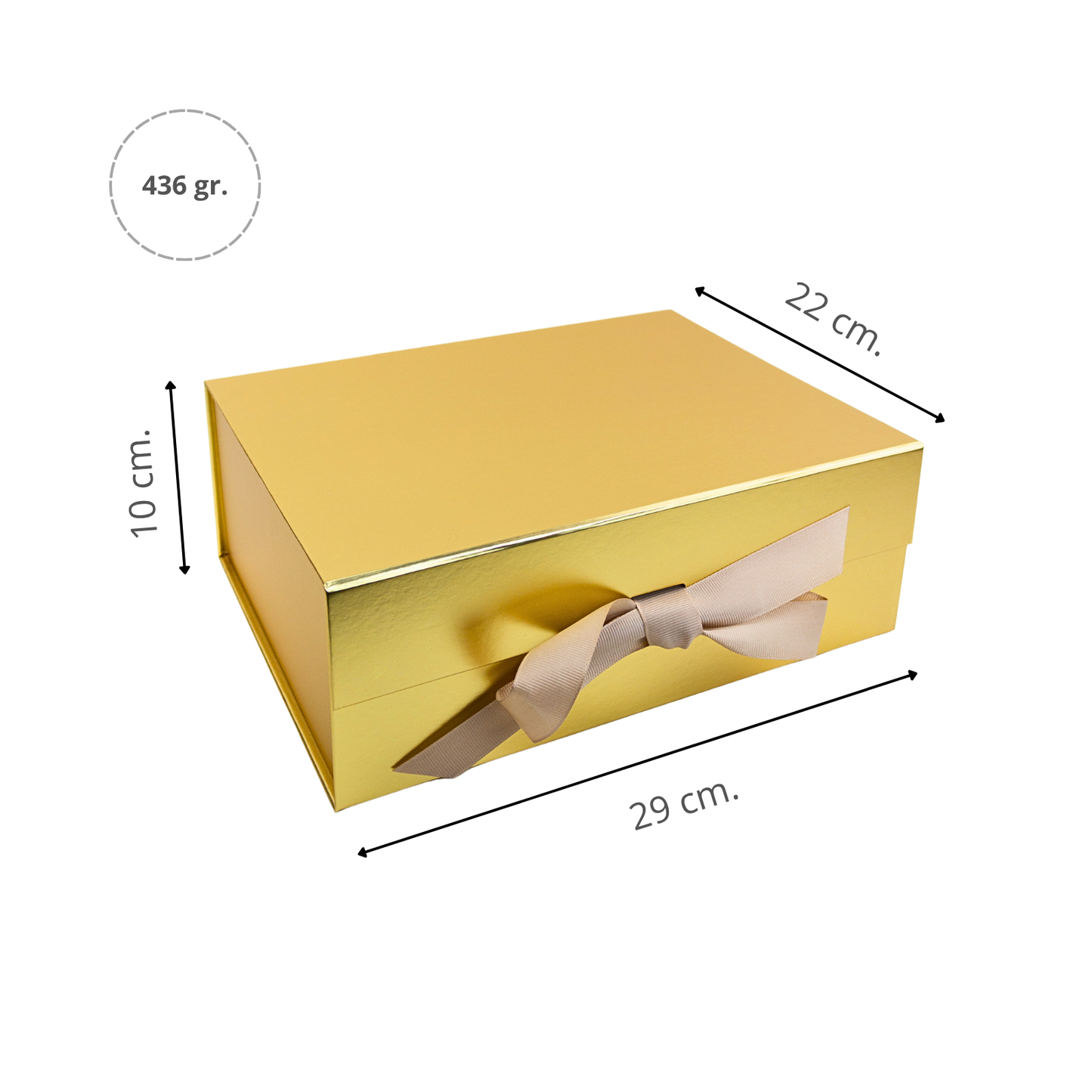 Caja Para Regalos L Dorada