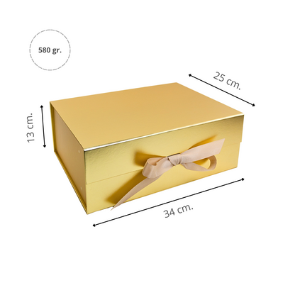 Caja Para Regalos XL Dorada