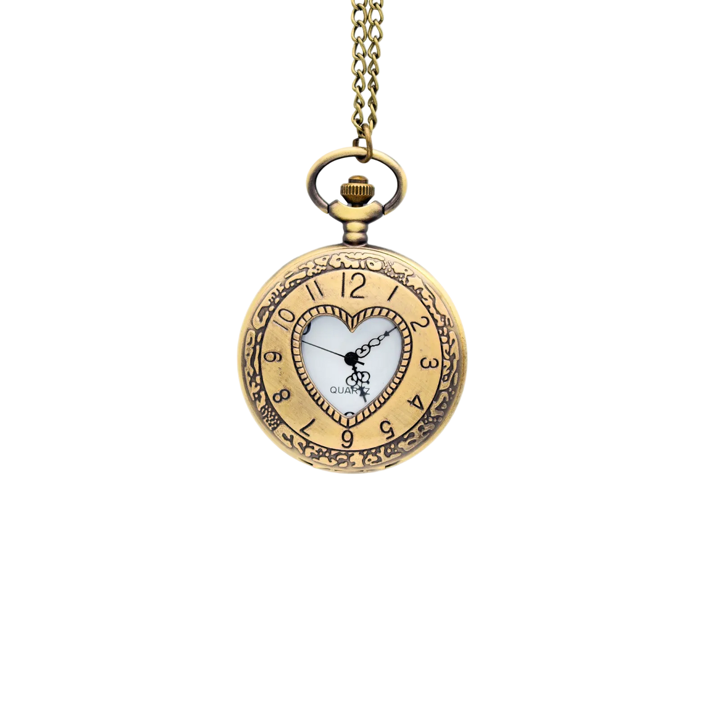 Reloj De Bolsillo Metálico Retro Corazón
