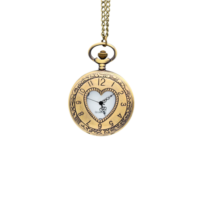 Reloj De Bolsillo Metálico Retro Corazón