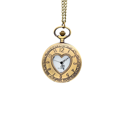 Reloj De Bolsillo Metálico Retro Corazón