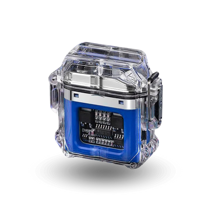 Encendedor de Plasma Doble Arco Recargable Azul