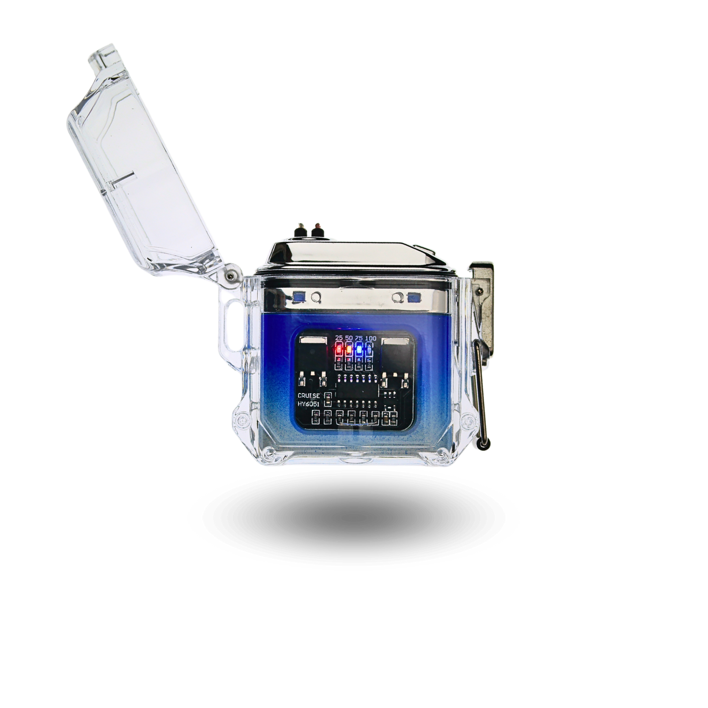 Encendedor de Plasma Doble Arco Recargable Azul
