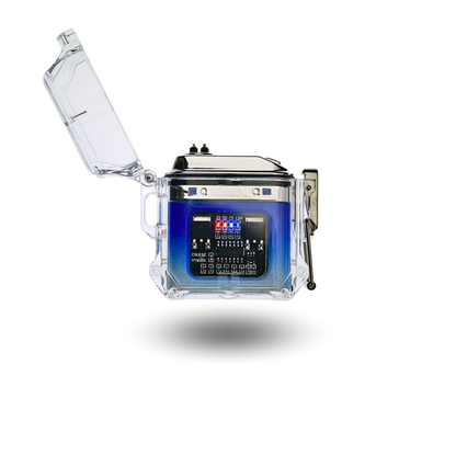 Encendedor de Plasma Doble Arco Recargable Azul