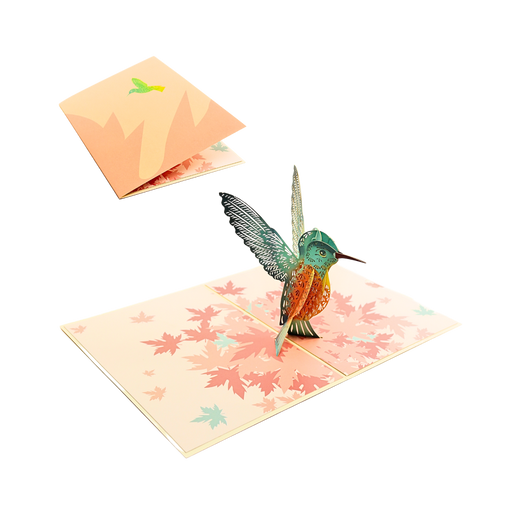 Tarjeta Origami Colibri