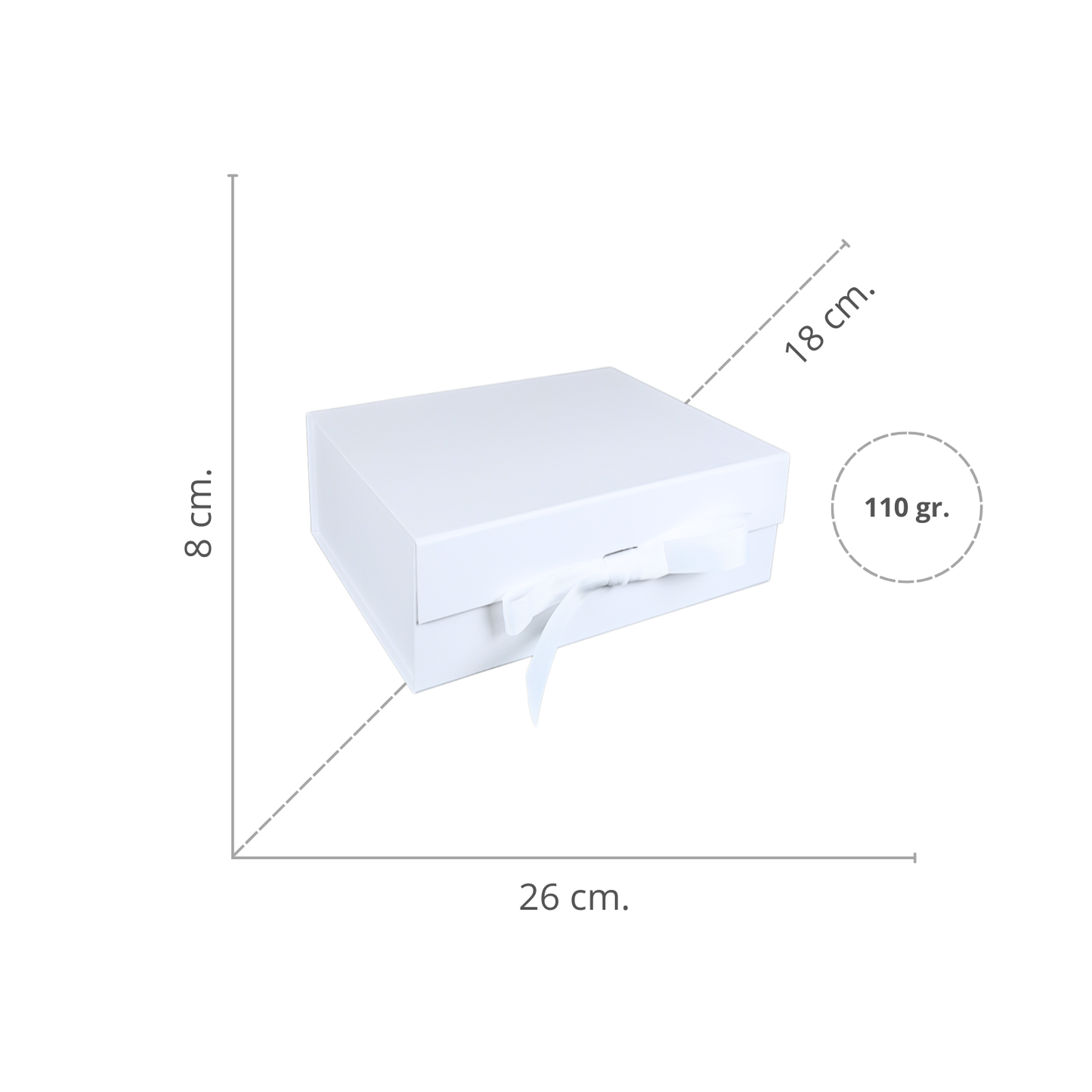 Caja Para Regalos M Blanco
