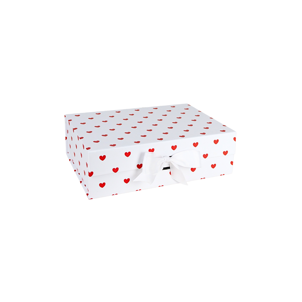 Gift Box Caja Para Regalos Polka Corazones Talla M Blanco