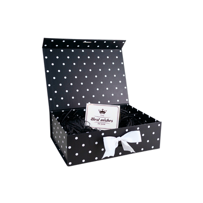Gift Box Caja Para Regalos Polka Pintas Talla M Negro