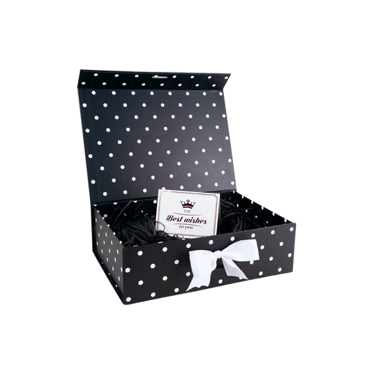 Gift Box Caja Para Regalos Polka Pintas Talla M Negro