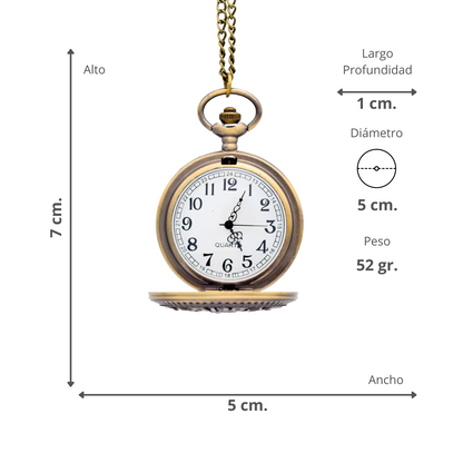 Reloj De Bolsillo Metálico Retro Dad