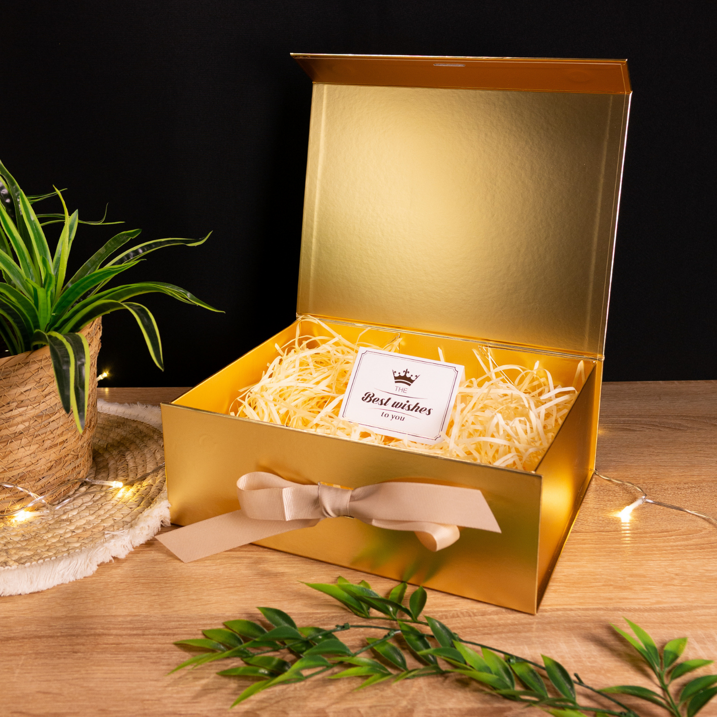 Caja Para Regalos XL Dorada