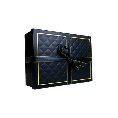 Caja Para Regalos Con Tapa Y Cinta L Negro