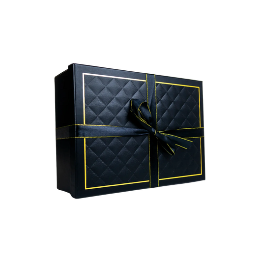 Caja Para Regalos Con Tapa Y Cinta L Negro