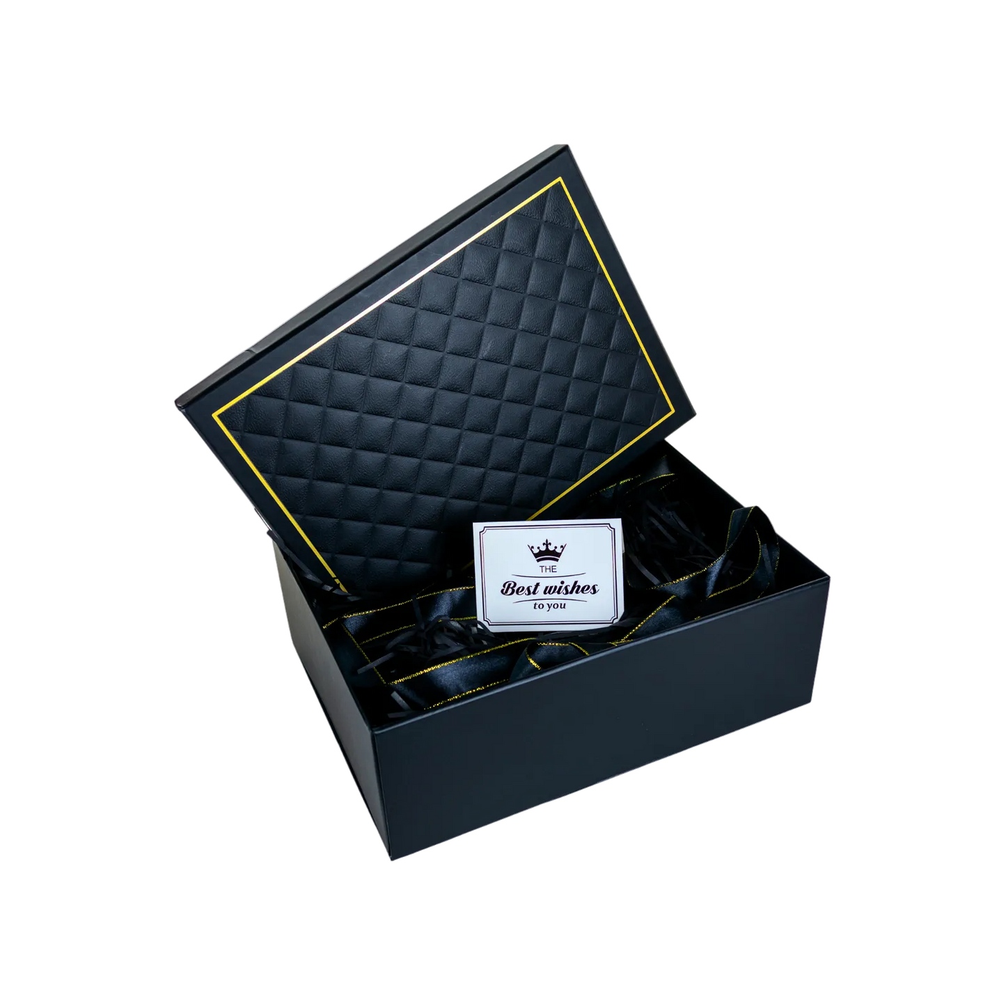 Caja Para Regalos Con Tapa Y Cinta L Negro