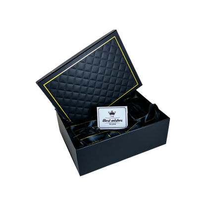 Caja Para Regalos Con Tapa Y Cinta L Negro