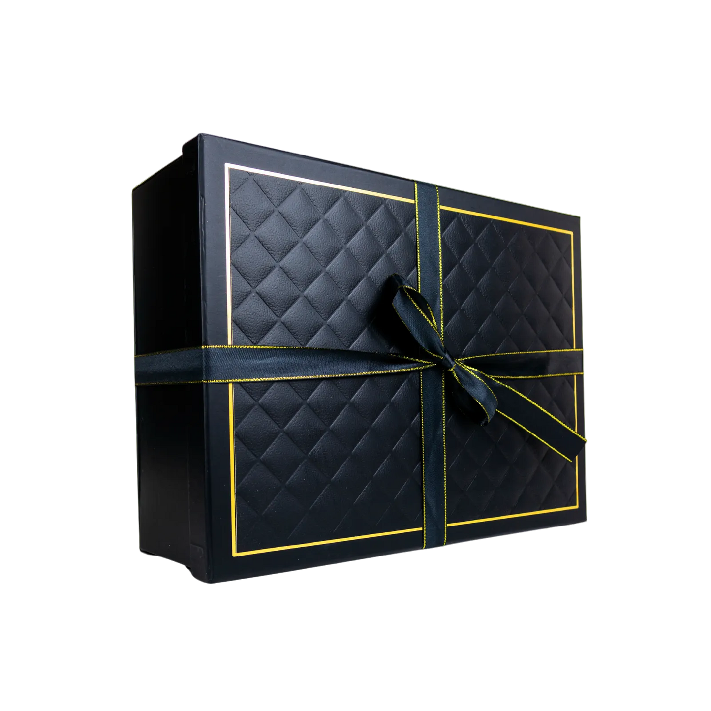 Caja Para Regalos Con Tapa Y Cinta XL Negro