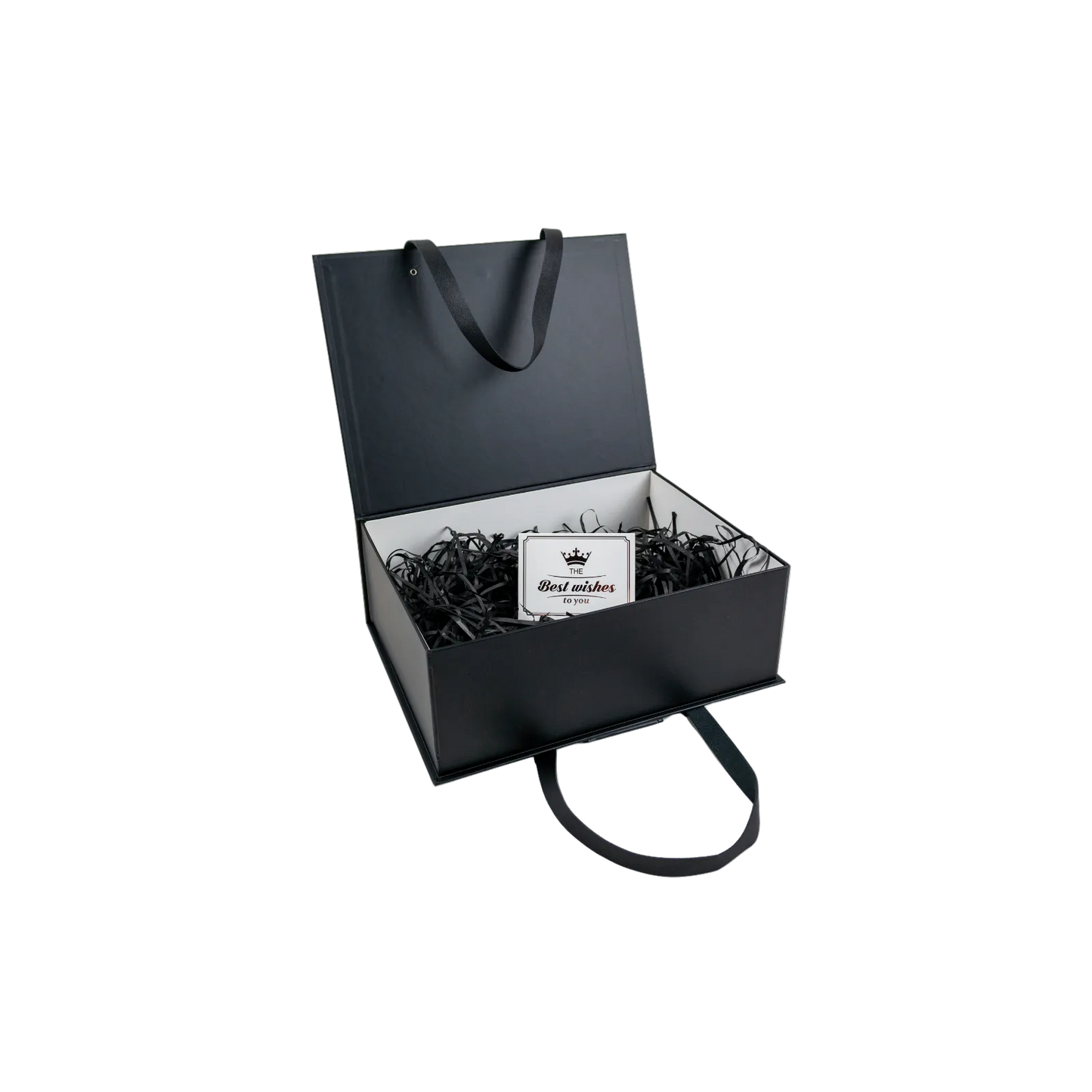 Caja Para Regalos con Asas M Negro