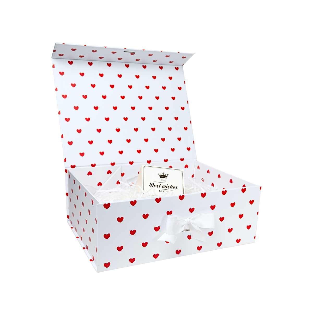 Gift Box Caja Para Regalos Polka Corazón Talla Xl Blanco