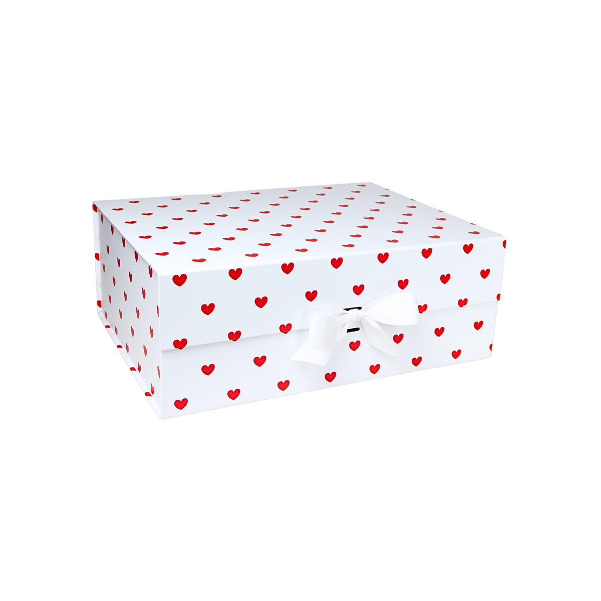 Gift Box Caja Para Regalos Polka Corazón Talla Xl Blanco