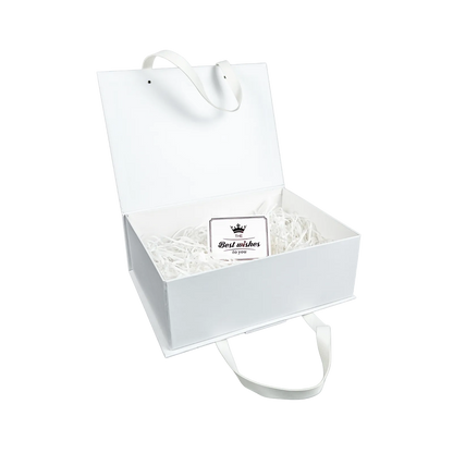 Caja Para Regalos con Asas L Blanco