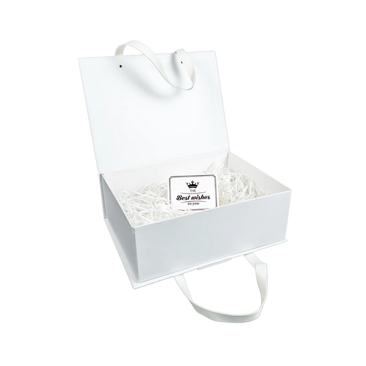 Caja Para Regalos con Asas L Blanco