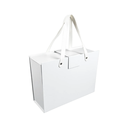 Caja Para Regalos con Asas L Blanco