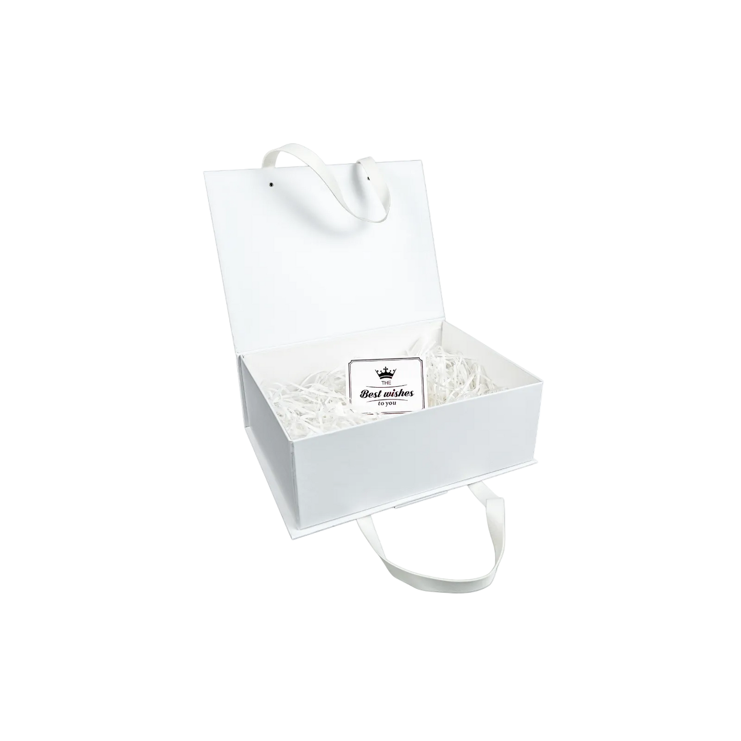 Caja Para Regalos con Asas M Blanco