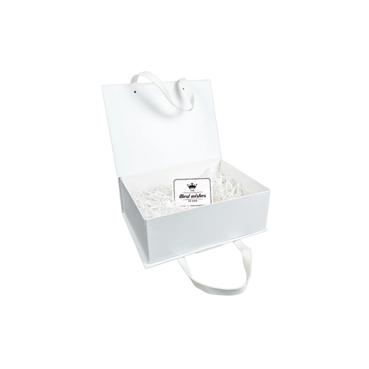Caja Para Regalos con Asas M Blanco